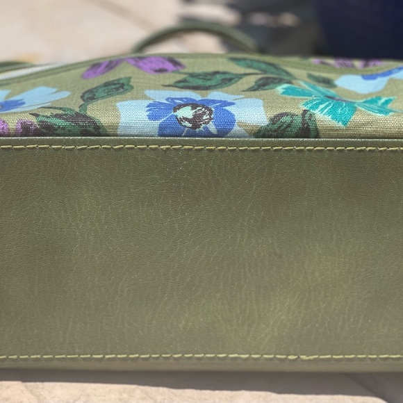 💚 Vintage 70’s Locking Carry On Floral Green - Picture 3 of 7